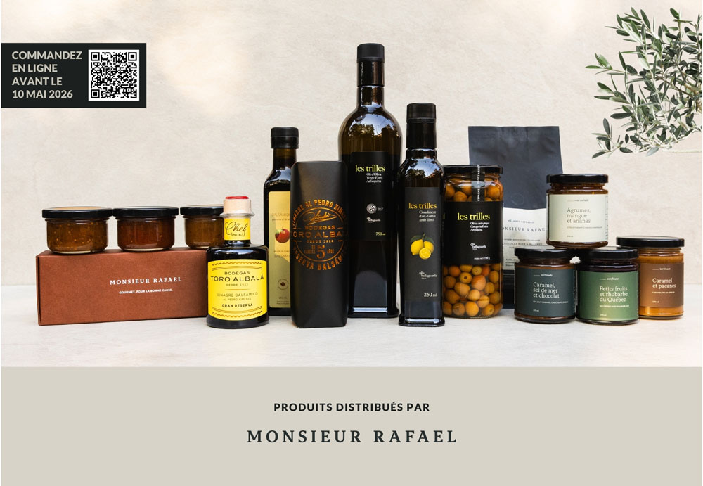 Produits vendus par Monsieur Rafael: huiles d'olives, confitures et autres.